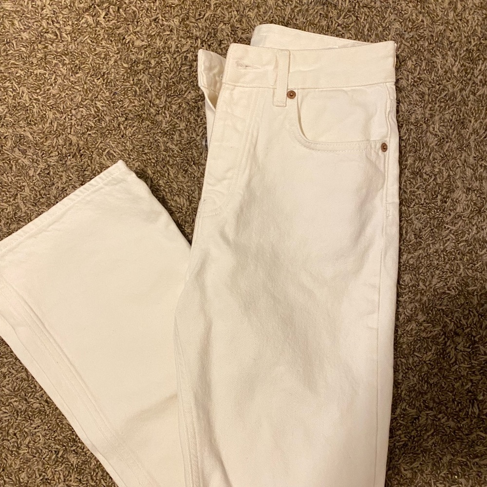H&M White Flare Jeans